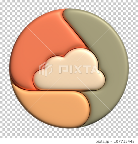 Cloud 3d icon element Cloud 3d icon element 107713448
