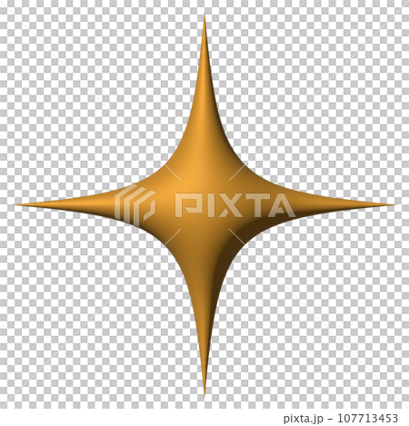 Golden sparkle 3d symbol Golden sparkle 3d symbol 107713453