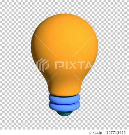 3d illustration light bulb 3d illustration light bulb 107713455