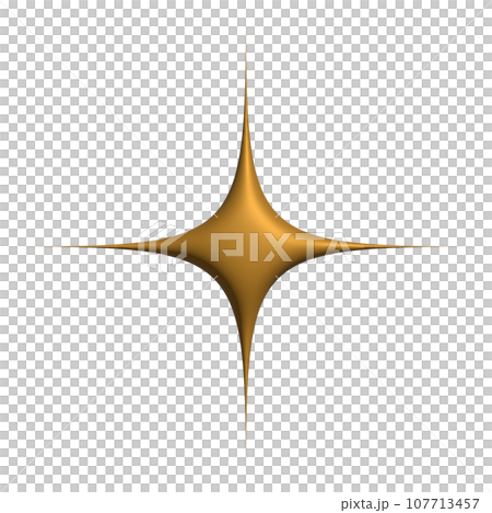 Golden sparkle 3d symbol Golden sparkle 3d symbol 107713457