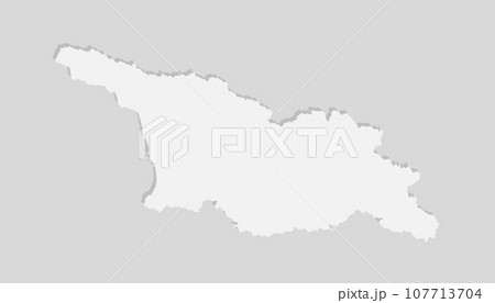 Minimal white map Georgia, template Asia country 107713704