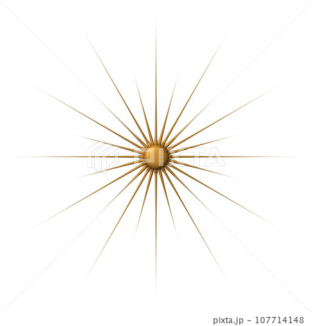 Golden sparkle 3d symbol 107714148