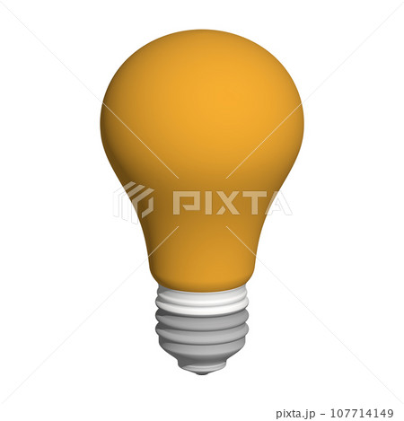 3d illustration light bulb 107714149