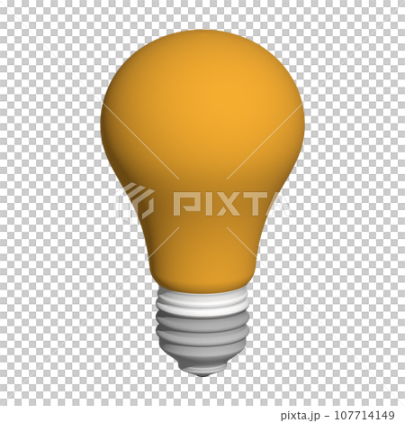 3d illustration light bulb 107714149