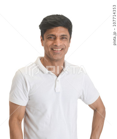 Smart Indian man in white Smart Indian man in white 107714353