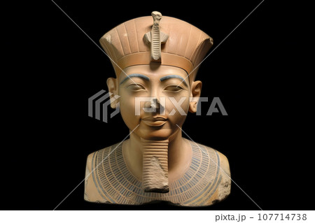 ancient egyptian pharaoh statue. Neural network AI generated 107714738