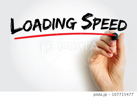 Loading Speed text quote, concept background 107715477