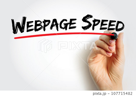 Webpage Speed text quote, concept background Webpage Speed text quote, concept background 107715482