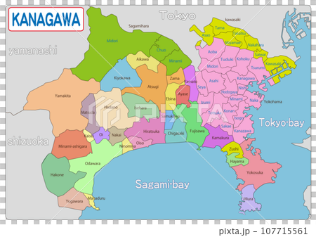 map, map of japan, kanagawa prefecture 107715561