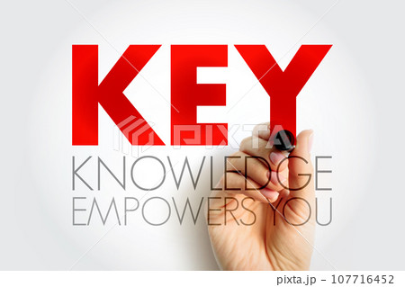 KEY - Knowledge Empowers You acronym, business concept background KEY - Knowledge Empowers You acronym, business concept background 107716452