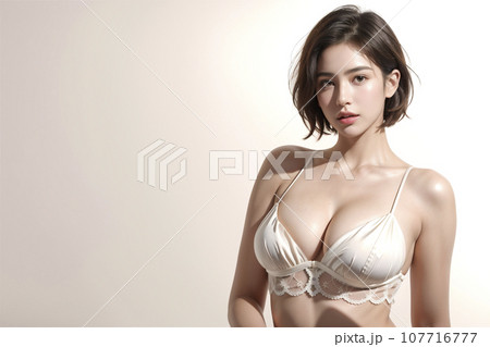 Portrait of a woman in underwear--no - Stock Illustration [107716777] -  PIXTA