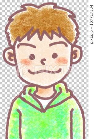 蠟筆畫風格人物_小學生_男孩 107717334