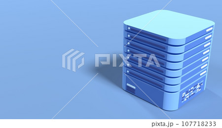3D server icon. Computer server 3d render icon. Cloud computing. 3d render illustration 3D server icon. Computer server 3d render icon. Cloud computing. 3d render illustration 107718233