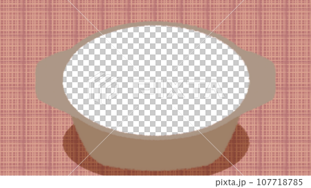 お鍋のフォトフレーム背景イラスト【16:9】 107718785