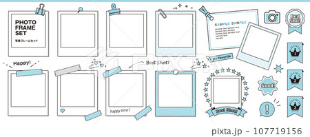 ポラロイド・写真フレームのセット 107719156