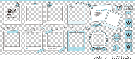 ポラロイド・写真フレームのセット 107719156