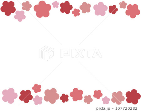 赤色の花のフレーム 赤色の花のフレーム 107720282