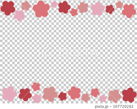 赤色の花のフレーム 赤色の花のフレーム 107720282