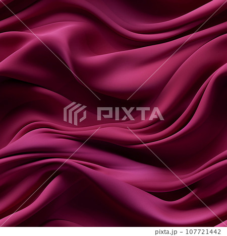 Dark red colored Background of soft draped fabric. Seamless pattern. Beautiful satin silk textured cloth for making clothes and curtains. Dark red colored Background of soft draped fabric. Seamless pattern. Beautiful satin silk textured cloth for making clothes and curtains. 107721442