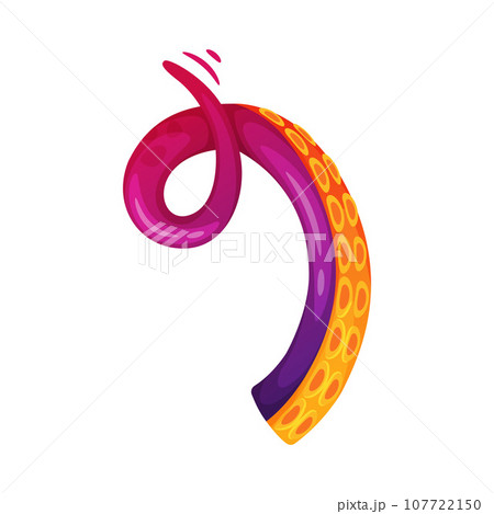 Octopus Tentacle as Limb of Ocean Creature Vector Illustration Octopus Tentacle as Limb of Ocean Creature Vector Illustration 107722150