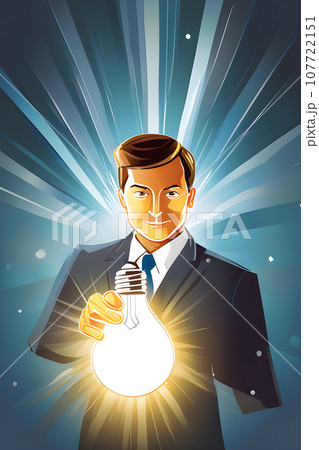 a businessman achieving a breakthrough moment a businessman achieving a breakthrough moment 107722151