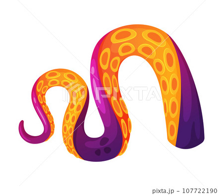 Octopus Tentacle as Limb of Ocean Creature Vector Illustration Octopus Tentacle as Limb of Ocean Creature Vector Illustration 107722190