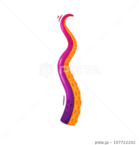 Octopus Tentacle as Limb of Ocean Creature Vector Illustration Octopus Tentacle as Limb of Ocean Creature Vector Illustration 107722202