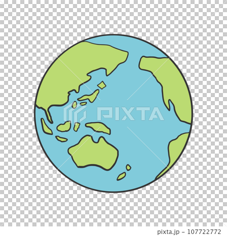 粗略繪製的地球插畫素材 粗略繪製的地球插畫素材 107722772