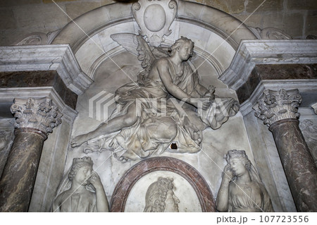 interiors and details of basilica of saint-denis, France interiors and details of basilica of saint-denis, France 107723556