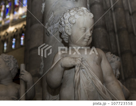 interiors and details of basilica of saint-denis, France interiors and details of basilica of saint-denis, France 107723558