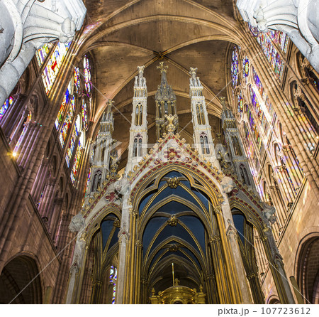 interiors and details of basilica of saint-denis, France interiors and details of basilica of saint-denis, France 107723612