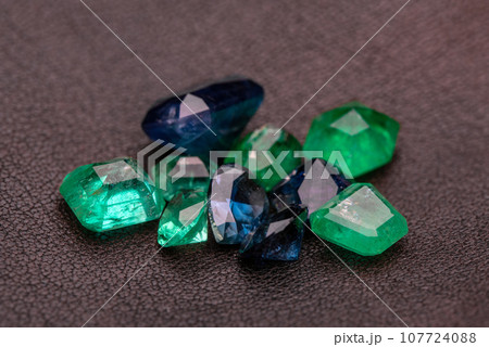 Precious emeralds gemstones 107724088