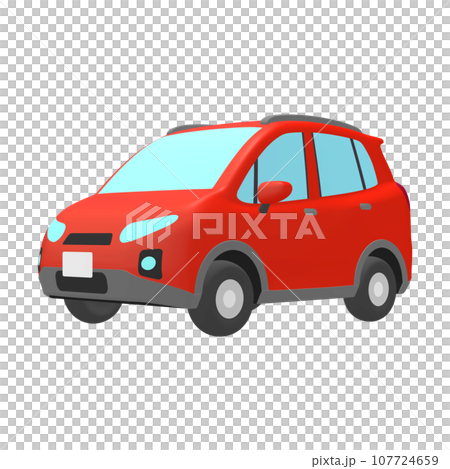 自動車のイラスト素材 デフォルメ SUV風コンパクトカー 赤 ルーフレール有(1_2) 自動車のイラスト素材 デフォルメ SUV風コンパクトカー 赤 ルーフレール有(1_2) 107724659