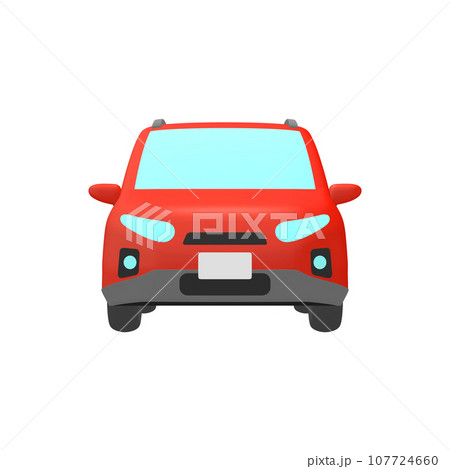 自動車のイラスト素材 デフォルメ SUV風コンパクトカー 赤 ルーフレール有(1_3) 自動車のイラスト素材 デフォルメ SUV風コンパクトカー 赤 ルーフレール有(1_3) 107724660