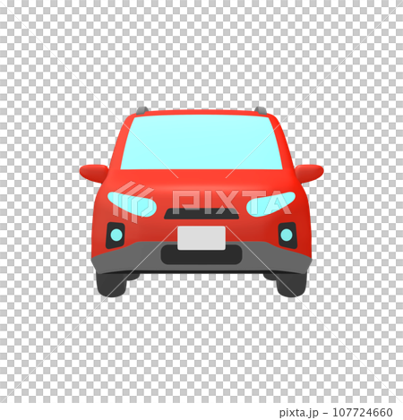 自動車のイラスト素材 デフォルメ SUV風コンパクトカー 赤 ルーフレール有(1_3) 自動車のイラスト素材 デフォルメ SUV風コンパクトカー 赤 ルーフレール有(1_3) 107724660