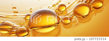 Floating Oil Droplets Panorama. Generative ai Floating Oil Droplets Panorama. Generative ai 107725514