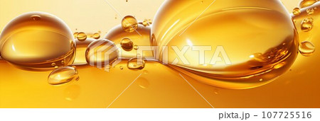 Floating Oil Droplets Panorama. Generative ai Floating Oil Droplets Panorama. Generative ai 107725516