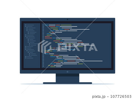 Computer software coding vector concept....のイラスト素材 [107726503] - PIXTA