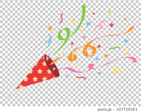 パーティークラッカーのイラスト 107729361