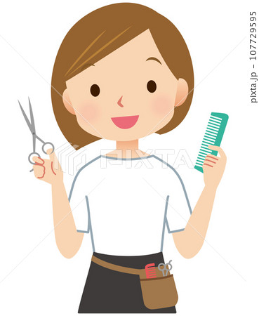 美容師　女性スタッフ　ケアビューティー　訪問美容 107729595