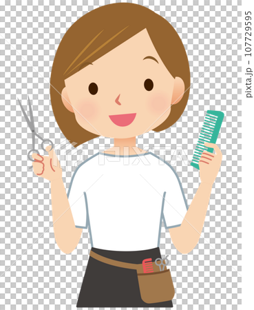 Hairdresser Female Staff Care Beauty Visiting Beauty 107729595