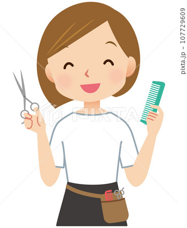 美容師　女性スタッフ　ケアビューティー　訪問美容 107729609