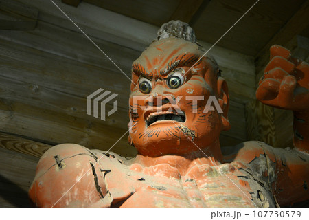 金勝寺　仁王門の金剛力士像　滋賀県栗東市荒張 107730579