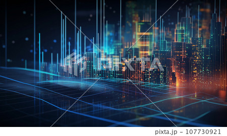 青い数字と青い背景 青い数字と青い背景 107730921