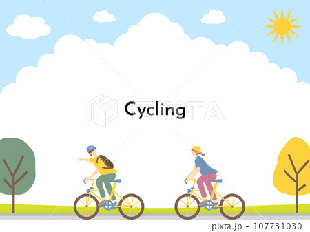 サイクリングを楽しむ人達 107731030