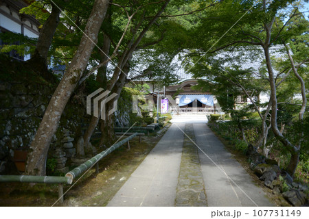 瓦屋寺　庫裏への参道　滋賀県東近江市建部 107731149