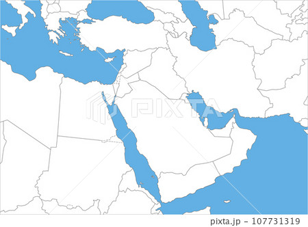 中東地域の白地図 107731319