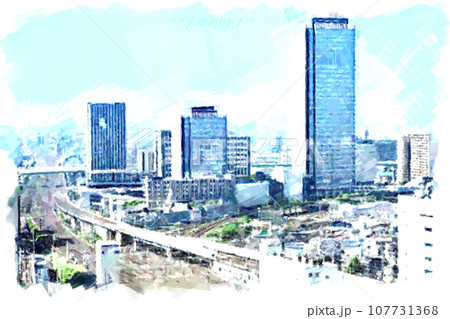 高層ビルが見える都市風景 高層ビルが見える都市風景 107731368