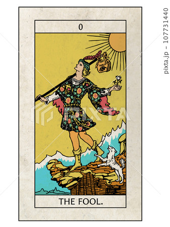 ライダー版タロット　大アルカナの0　愚者 107731440