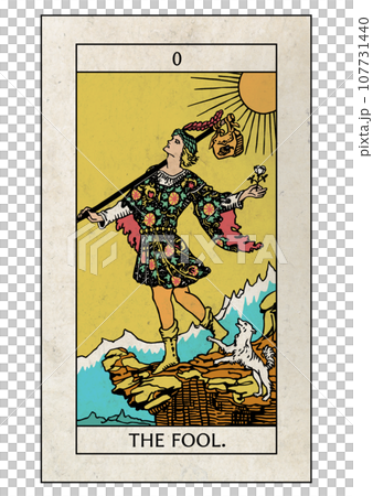 ライダー版タロット　大アルカナの0　愚者 107731440